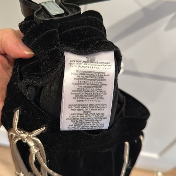 BCBGeneration Black Velour Jogger Pants - Picture 5 of 6